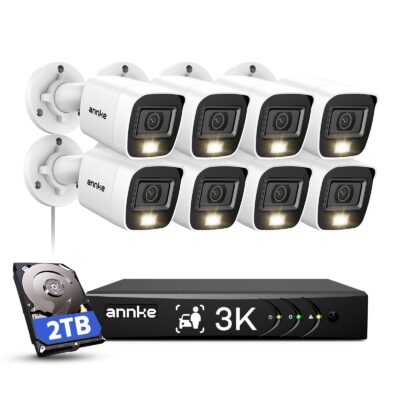 ANNKE 8-Channel 3K Security Camera System with 8 × 5MP Cameras (2TB HDD)