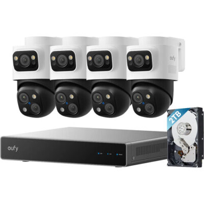 eufy Security S4 16MP 16-Channel NVR Kit with 4 Bullet-PTZ Cameras (2TB HDD Included)